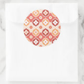 Sticker Rond Golden ikat geometric pattern (Sac)