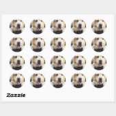 Sticker Rond Golden Labrador Retriever (Feuille)