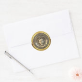 Sticker Rond Golden Medusa (Enveloppe)