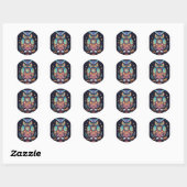 Sticker Rond Golden Orchard Delft (Feuille)