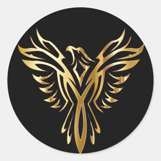 Sticker Rond Golden Phoenix (Devant)