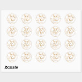 Sticker Rond Golden Pop it - Baby shower (Feuille)