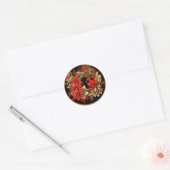 Sticker Rond Golden Red Cardinal Foliage Bliss (Enveloppe)