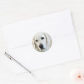 Sticker Rond Golden Retriever (Enveloppe)