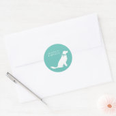 Sticker Rond Golden Retriever (Enveloppe)