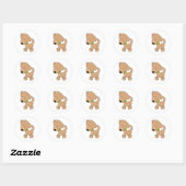 Sticker Rond Golden Retriever (Feuille)