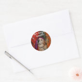 Sticker Rond Golden Retriever Fortune Teller (Enveloppe)