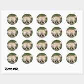 Sticker Rond Golden Retriever Walking (Feuille)