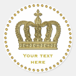 Sticker Rond Golden Royal Crown II + votre backgr. & idées