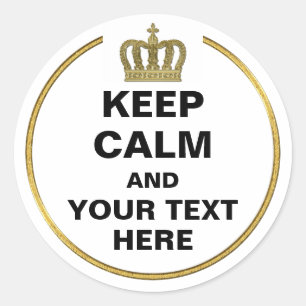 Sticker Rond Golden Royal Crown II + votre backgr. & idées