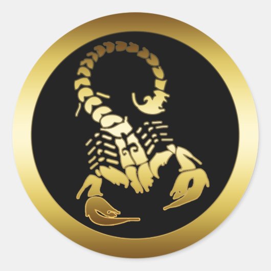 STICKER ROND GOLDEN SCORPION (Devant)