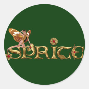 Sticker Rond Golden Sprite Fairy