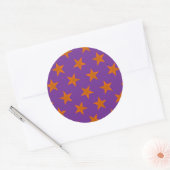 Sticker Rond Golden Stars Motif 3 (Enveloppe)