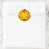 Sticker Rond Golden Sunburst (Sac)