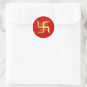 Sticker Rond Golden Swastika (Sac)