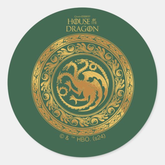 Sticker Rond Golden Targaryen Crest (Devant)