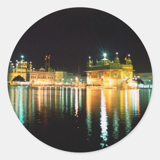 Sticker Rond Golden Temple Amritsar India (Devant)