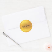 Sticker Rond Golden Vector Meilleur vendeur (Enveloppe)