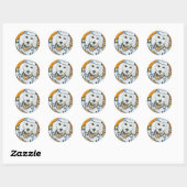Sticker Rond Goldendoodle (Feuille)