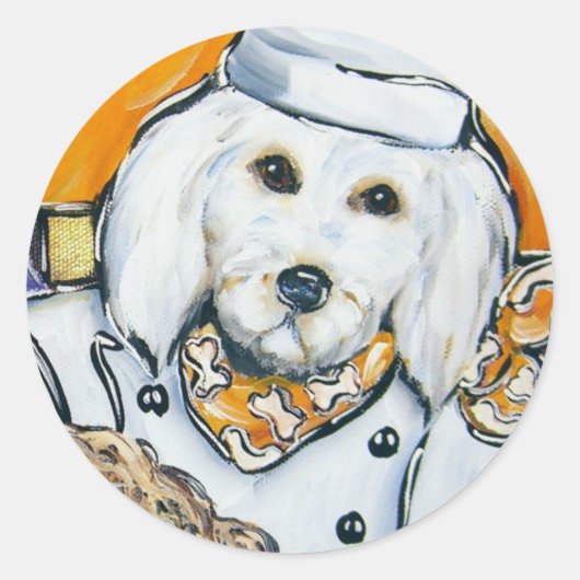 Sticker Rond Goldendoodle (Devant)