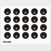 Sticker Rond Goldendoodle Maman Doodle Mama Golden Doodle (Feuille)
