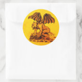 Sticker Rond Golem Gargoyle (Sac)