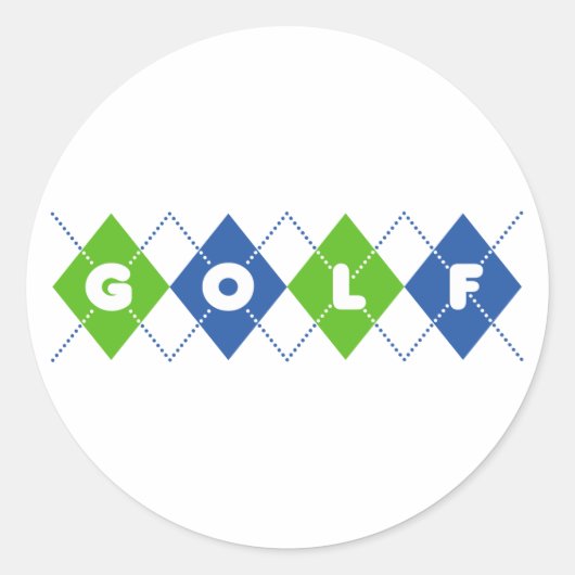 Sticker Rond Golf (Devant)