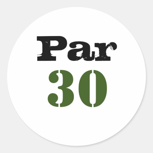 Sticker Rond Golf 30ème anniversaire (Devant)