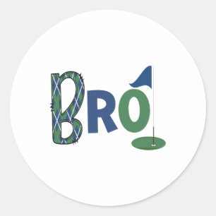 Sticker Rond Golf Anniversaire Enfants Golfing Frère D'Annivers