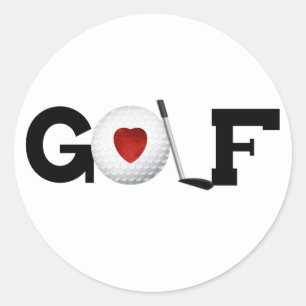 Sticker Rond Golf avec Golf Ball