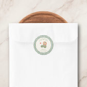 Sticker Rond Golf Baby Shower A Little Putter Preppy Argyle  