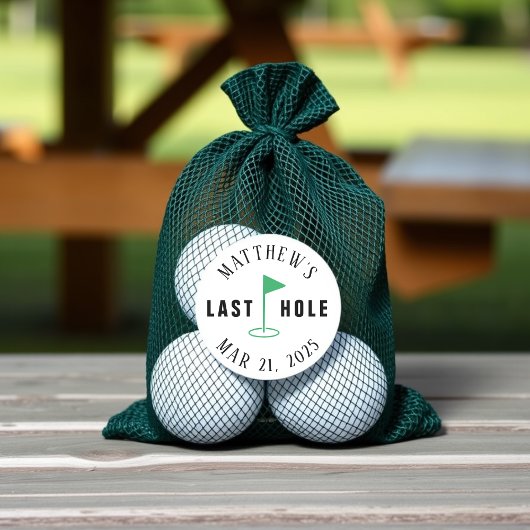 Sticker Rond Golf Bachelor Party Dernier Trou