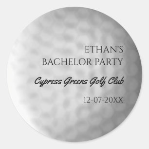 Sticker Rond Golf Bachelor Party - Golf trip Classic Stylish