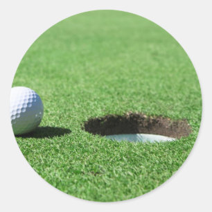Sticker Rond Golf Ball and Hole