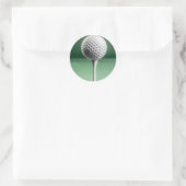 Sticker Rond Golf Ball on Tee (Sac)
