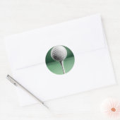 Sticker Rond Golf Ball on Tee (Enveloppe)