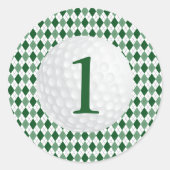 Sticker Rond Golf Boy 1er anniversaire (Devant)