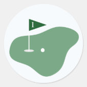 Sticker Rond Golf Boy 1er Anniversaire (Devant)