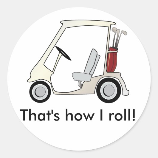 Sticker Rond golf_cart (Devant)