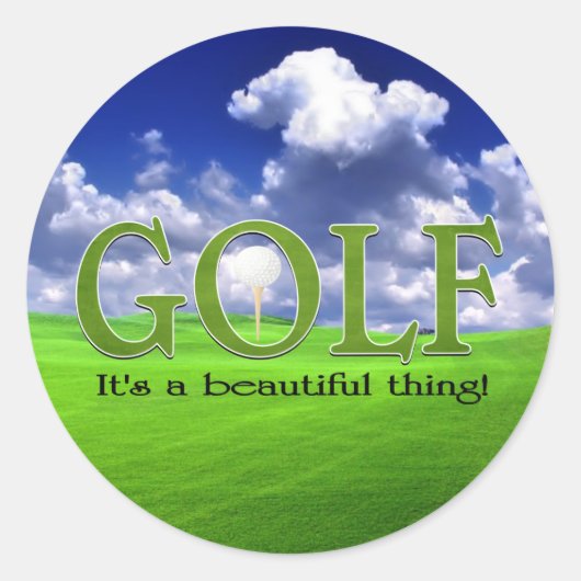 Sticker Rond Golf C'est une belle chose (Devant)