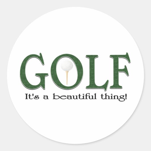 Sticker Rond Golf C'est une belle chose (Devant)