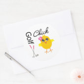 Sticker Rond Golf Chick (Enveloppe)