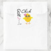 Sticker Rond Golf Chick (Sac)