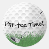 Sticker Rond Golf Club Sur Ball (Devant)