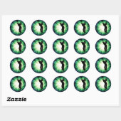 Sticker Rond Golf cool Green (Feuille)