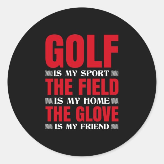 Sticker Rond Golf cool mot art sports (Devant)