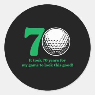 Sticker Rond Golf de 70 ans Golf de 70e anniversaire