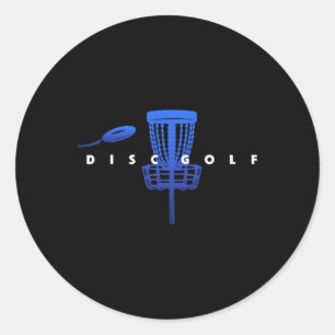 Sticker Rond Golf de disque stylisé cool avec sket et disque -