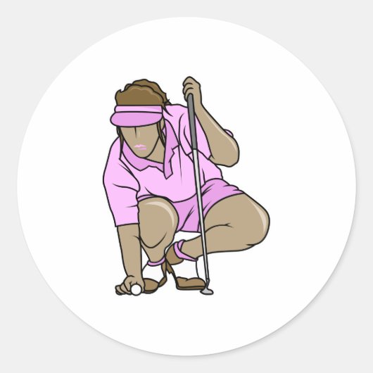 Sticker Rond Golf des femmes (Devant)