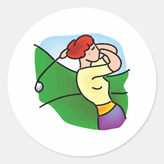 Sticker Rond Golf des femmes (Devant)
